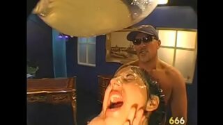 Cumshots on babe’s charming face